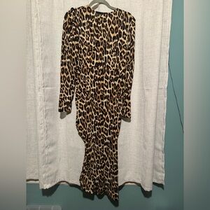 SHEIN Cheetah Bodycon Dress with Sleeves